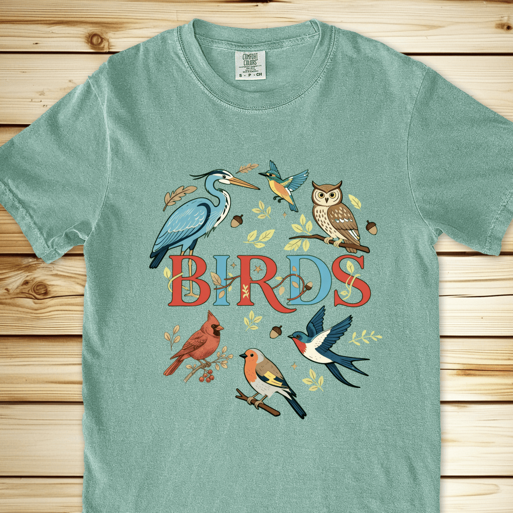 Birds Relaxed Fit Tee - Bay