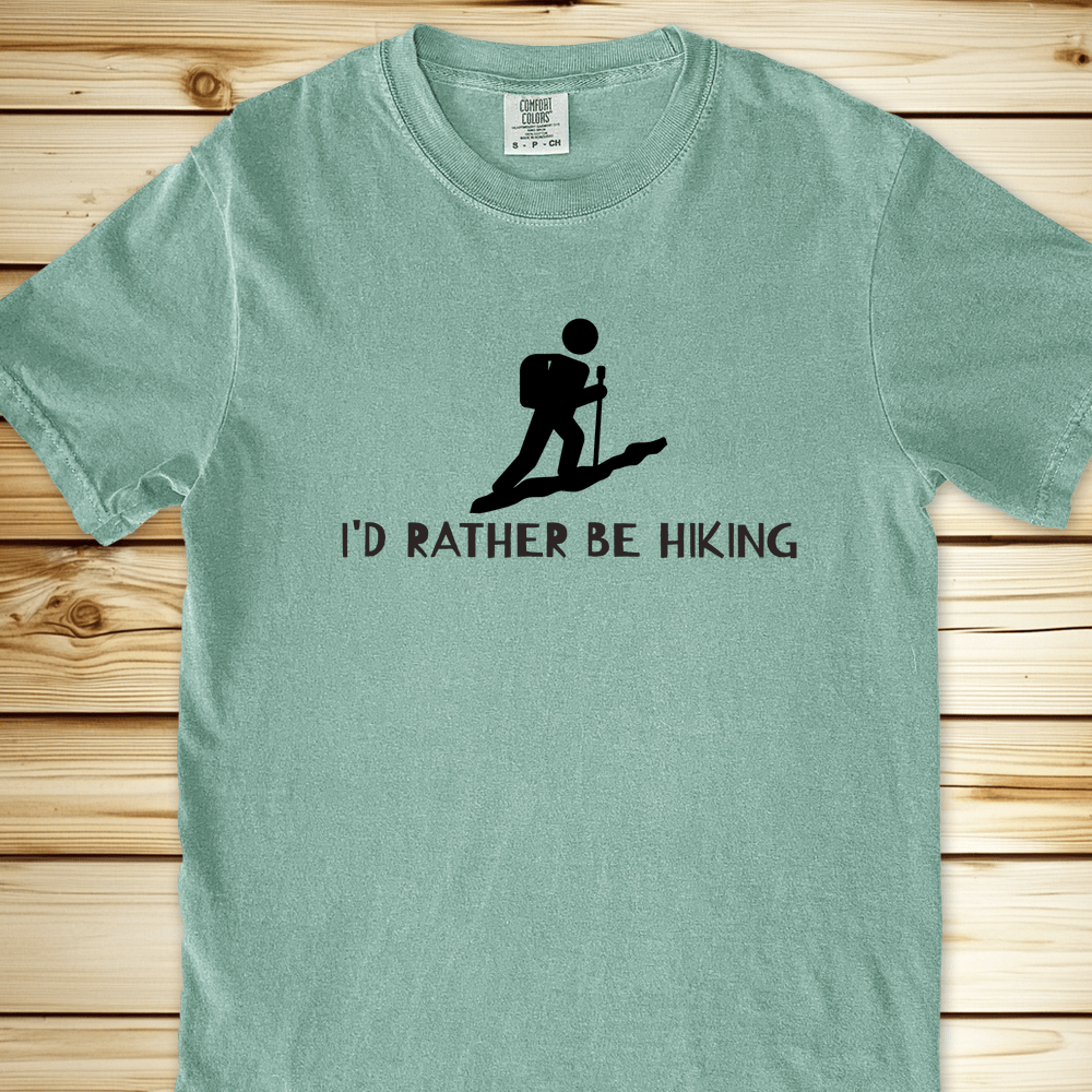 Id Rather Be Hiking Relaxed Fit Tee - Bay