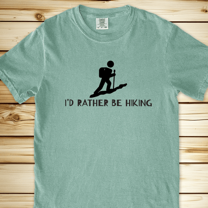 Id Rather Be Hiking Relaxed Fit Tee - Bay