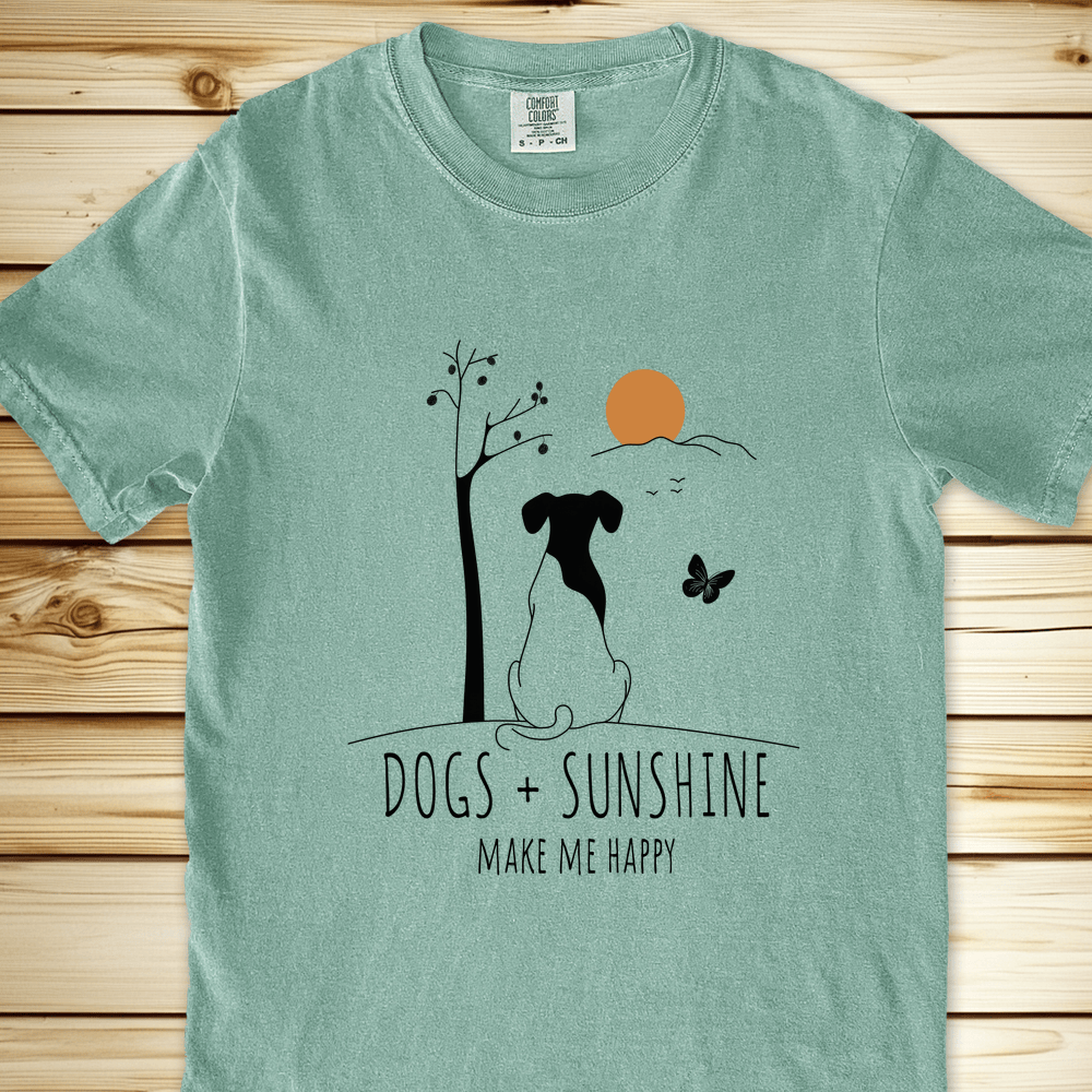 Dogs And Sunshine Relaxed Fit Tee - Bay