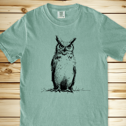 2277 Brooding Owl Relaxed Fit Tee - Bay