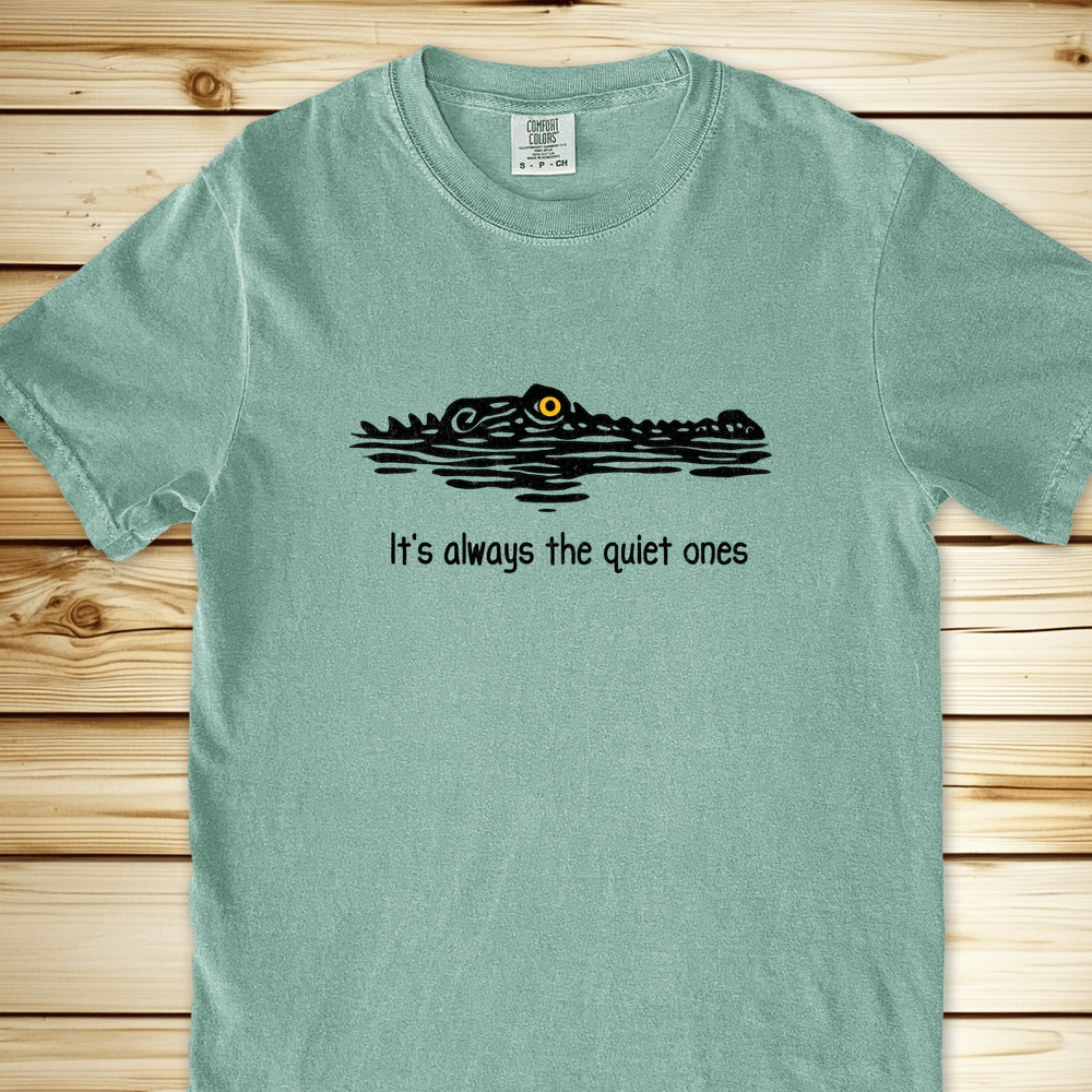 2296 Crocodile Quiet Ones Relaxed Fit Tee - Bay