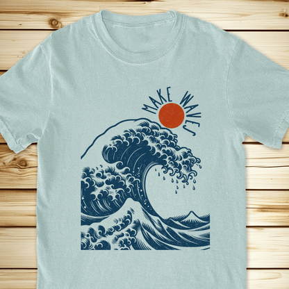 Hokusai Make Wave Relaxed Fit Tee - Bay