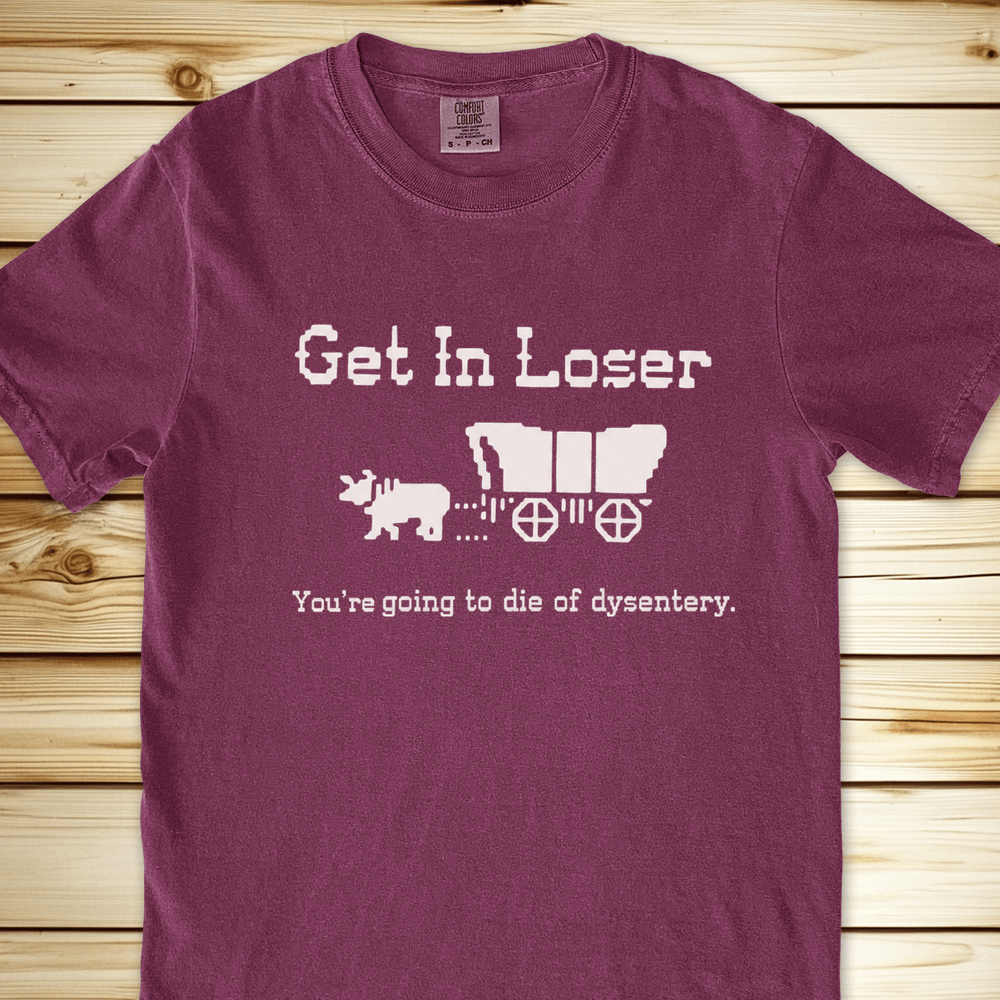 Oregon Trail Get In Loser Relaxed Fit Tee - Berry