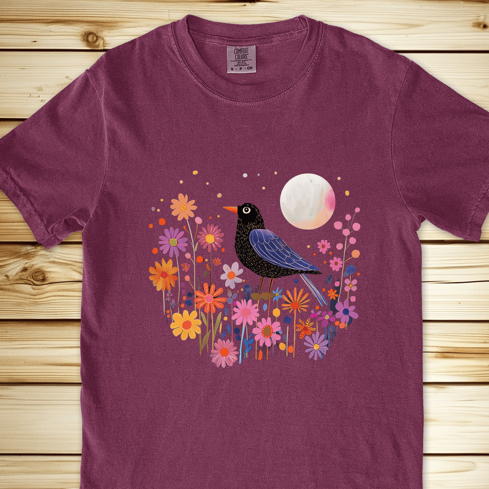 1989 Blackbird At Night Relaxed Fit Tee - Berry