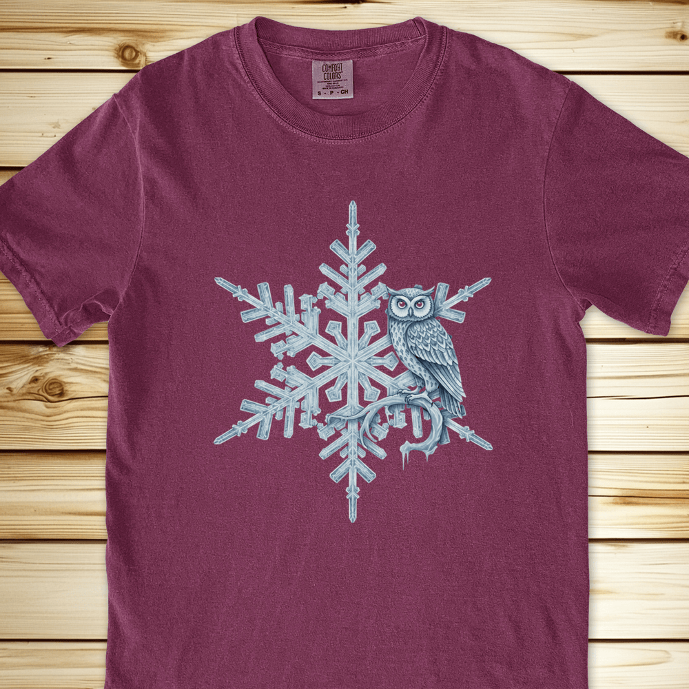 2282 Woodland Snowflake Relaxed Fit Tee - Berry