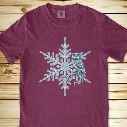 2282 Woodland Snowflake Relaxed Fit Tee - Berry