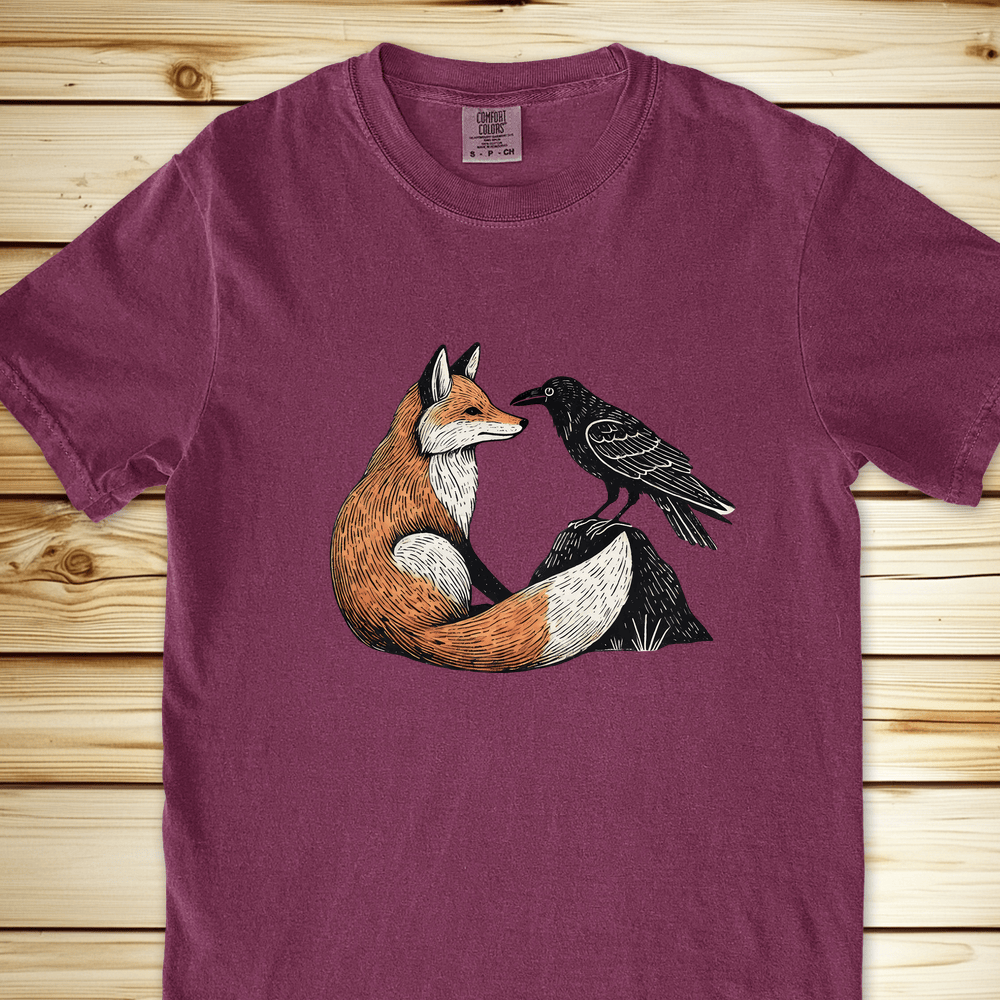 1791 Fox And Crow Relaxed Fit Tee - Berry