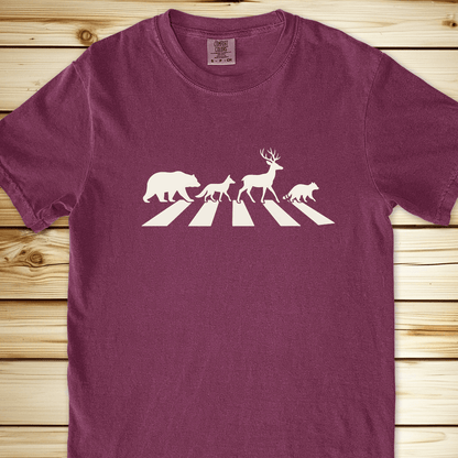 1956 Abbey Road In The Forest Relaxed Fit Tee - Berry