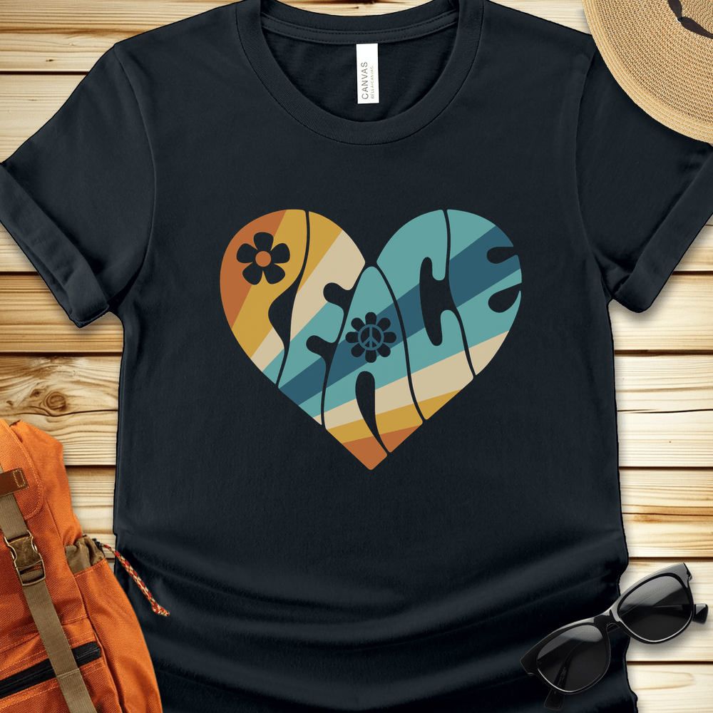 1938 Peace Heart Tshirt - Black