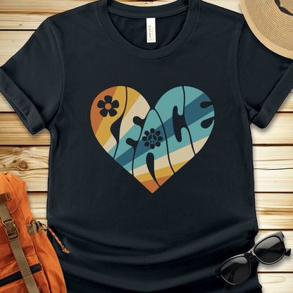 1938 Peace Heart Tshirt - Black