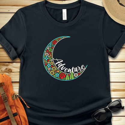 1474 Simple Adventure Moon Tshirt - Black