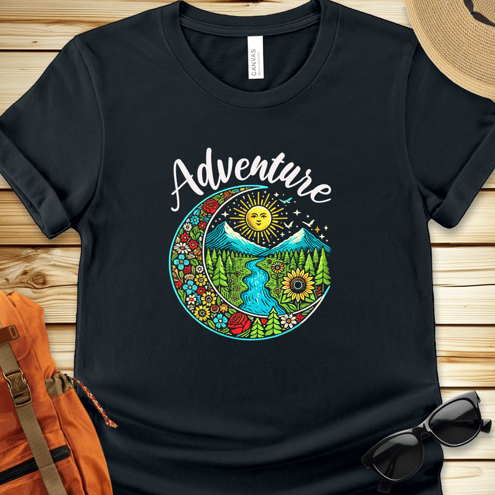 1435 Adventure Crescent Moon Tshirt - Black