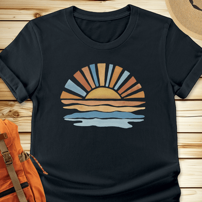 1976 Watercolor Sunshine Tshirt - Black