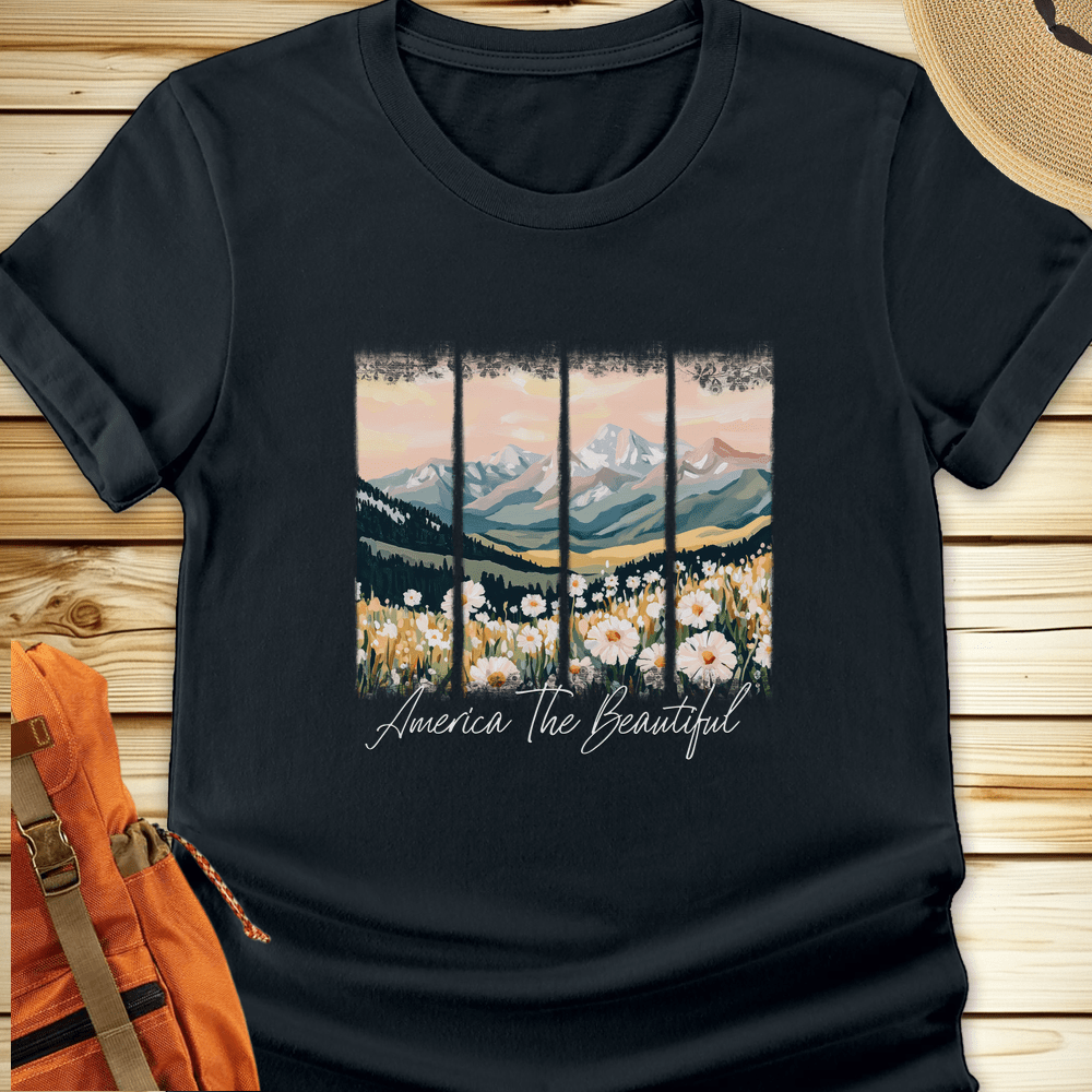 1977 America The Beautiful Tshirt - Black