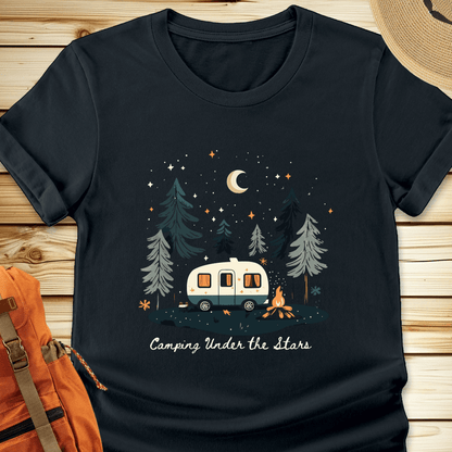 1951 Camping Under The Stars Tshirt - Black