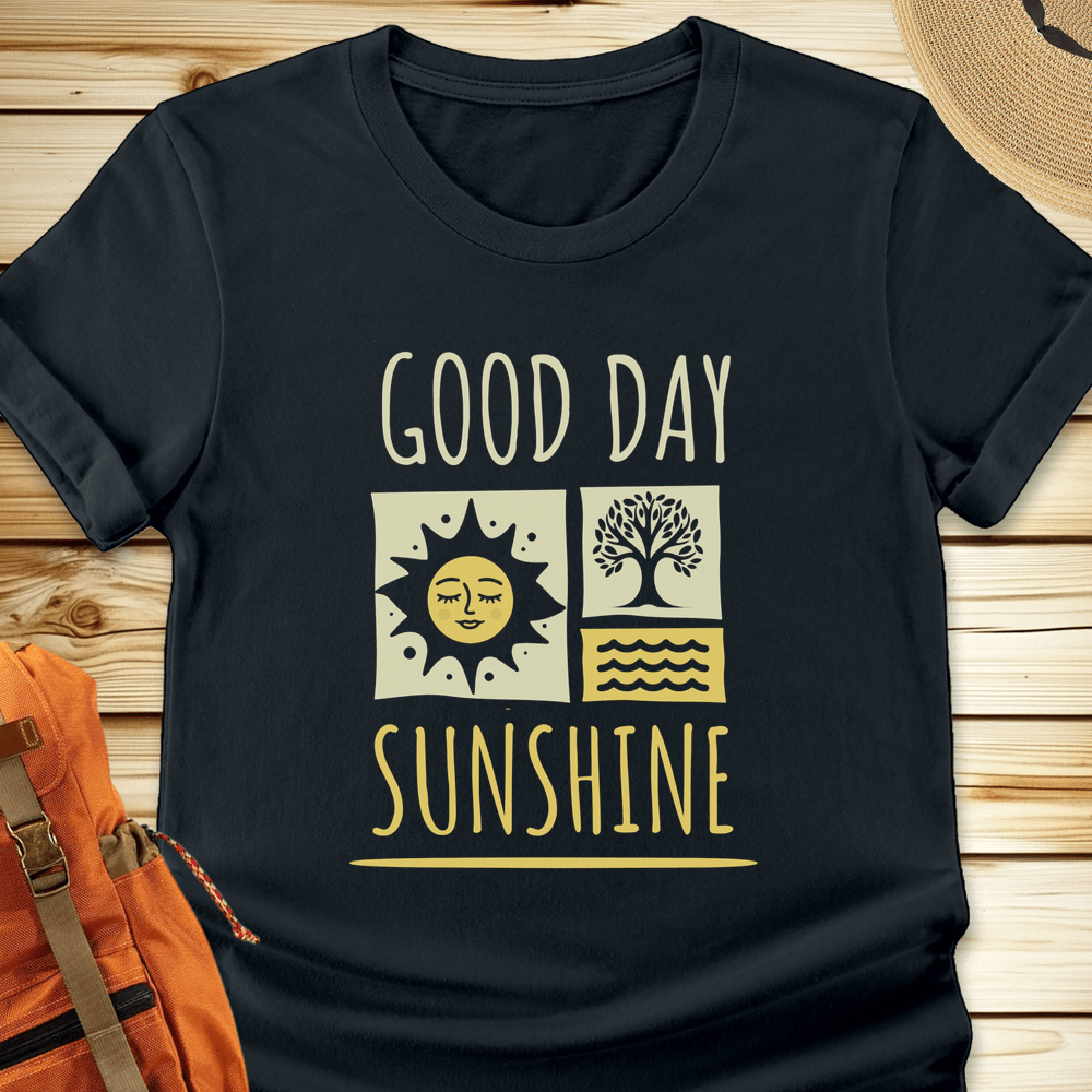2054 Good Day Sunshine Tshirt - Black