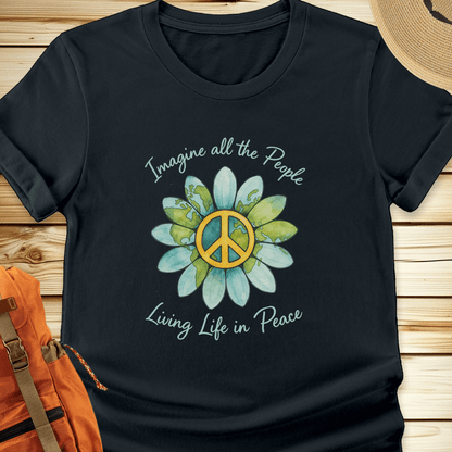 2058 Imagine All The People Tshirt - Black