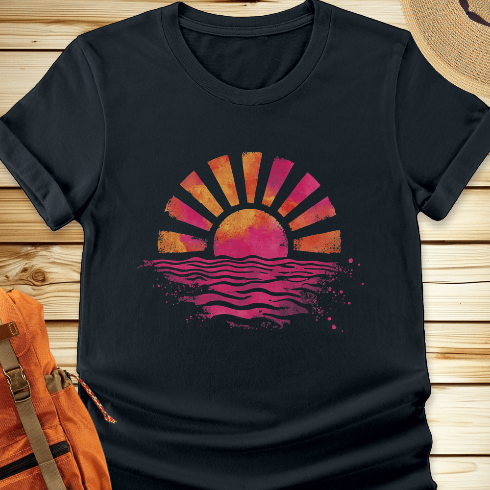 2072 Sunset Splash Tshirt - Black