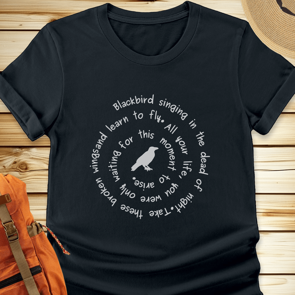 2080 Blackbird Singing Tshirt - Black
