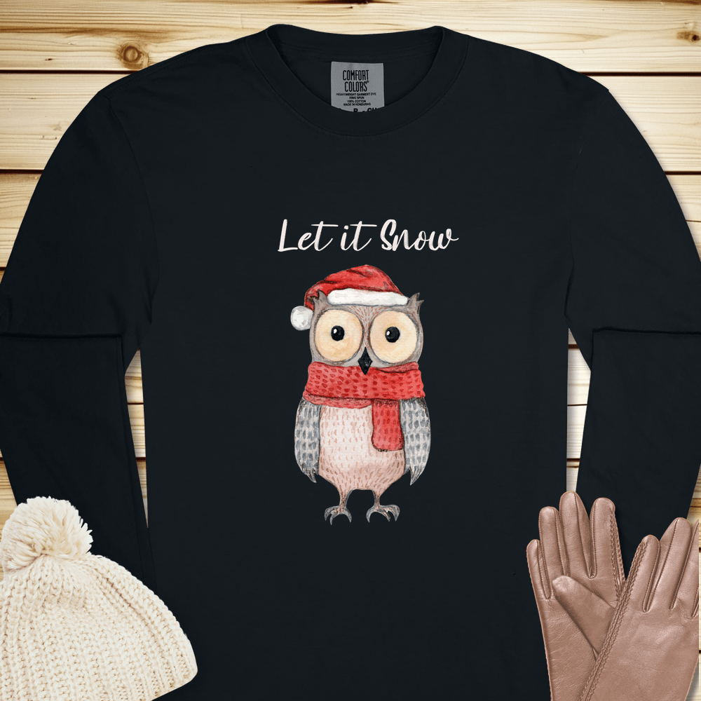 1723 Let It Snow Long Sleeve Tshirt - Black