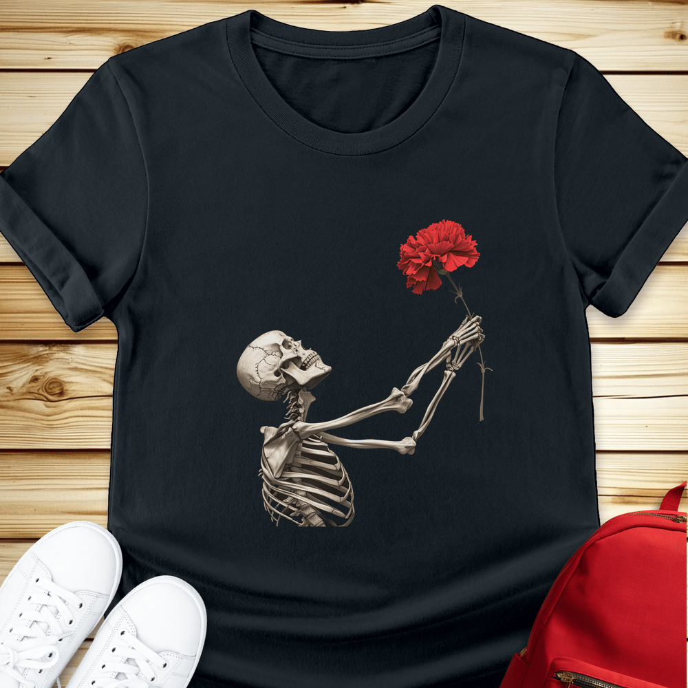 Skeleton In Love Tshirt - Black