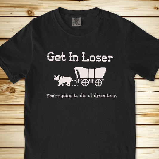 Oregon Trail Get In Loser Relaxed Fit Tee - Black