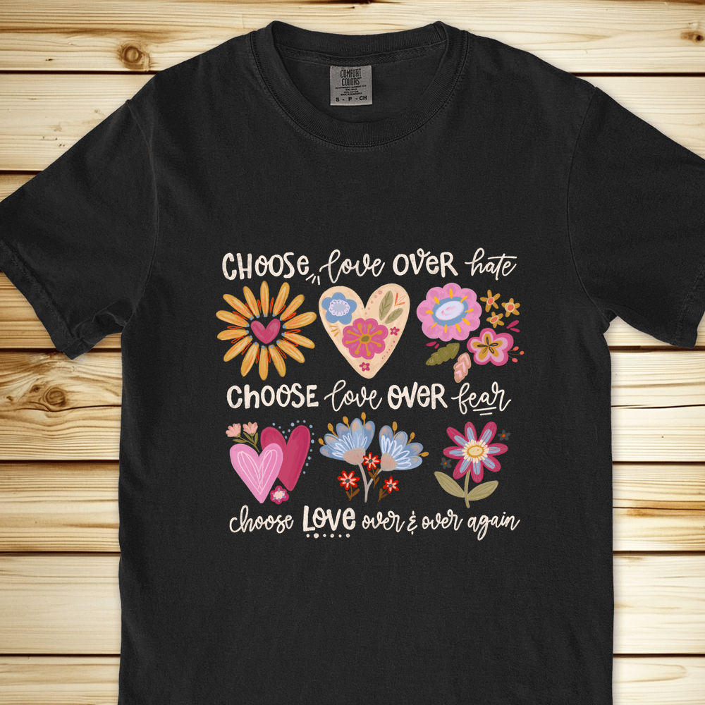 1837 Choose Love Relaxed Fit Tee - Black