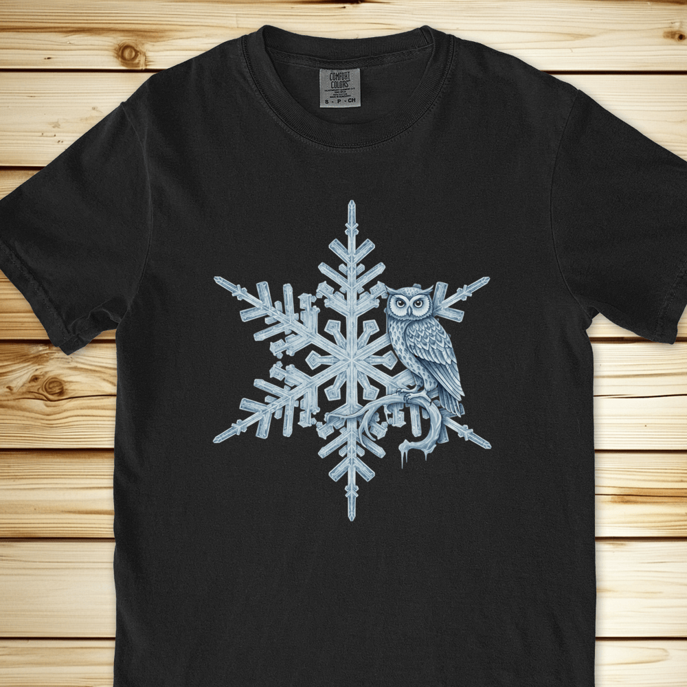 2282 Woodland Snowflake Relaxed Fit Tee - Black