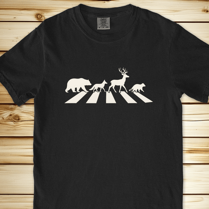 1956 Abbey Road In The Forest Relaxed Fit Tee - Black