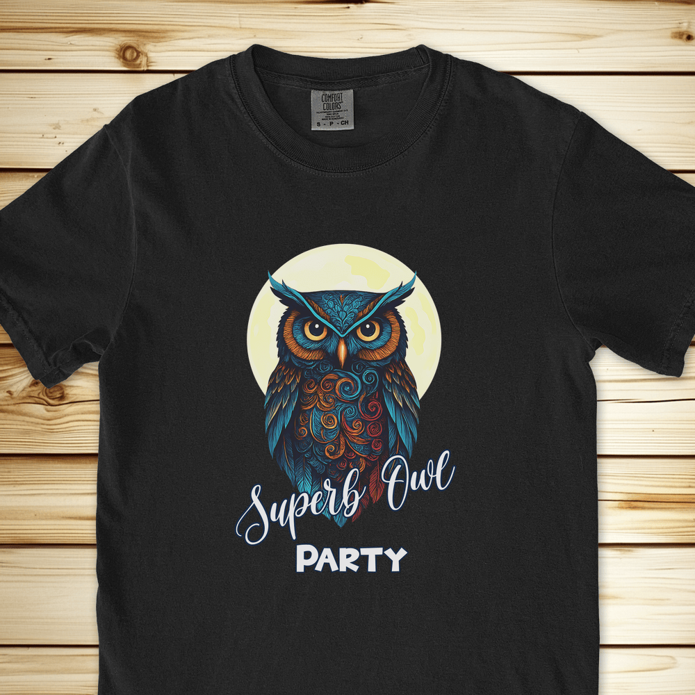 Superb Owl Party Relaxed Fit Tee - Black