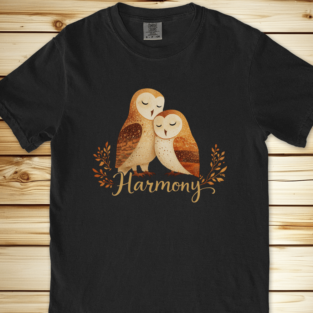 Owl Harmonya Relaxed Fit Tee - Black