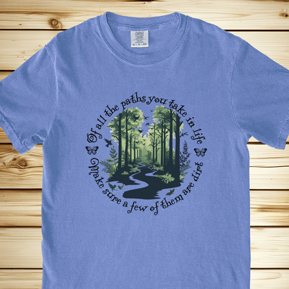 Scenic Dirt Path Relaxed Fit Tee - Blue Jean