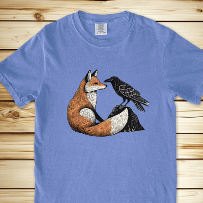 1791 Fox And Crow Relaxed Fit Tee - Blue Jean