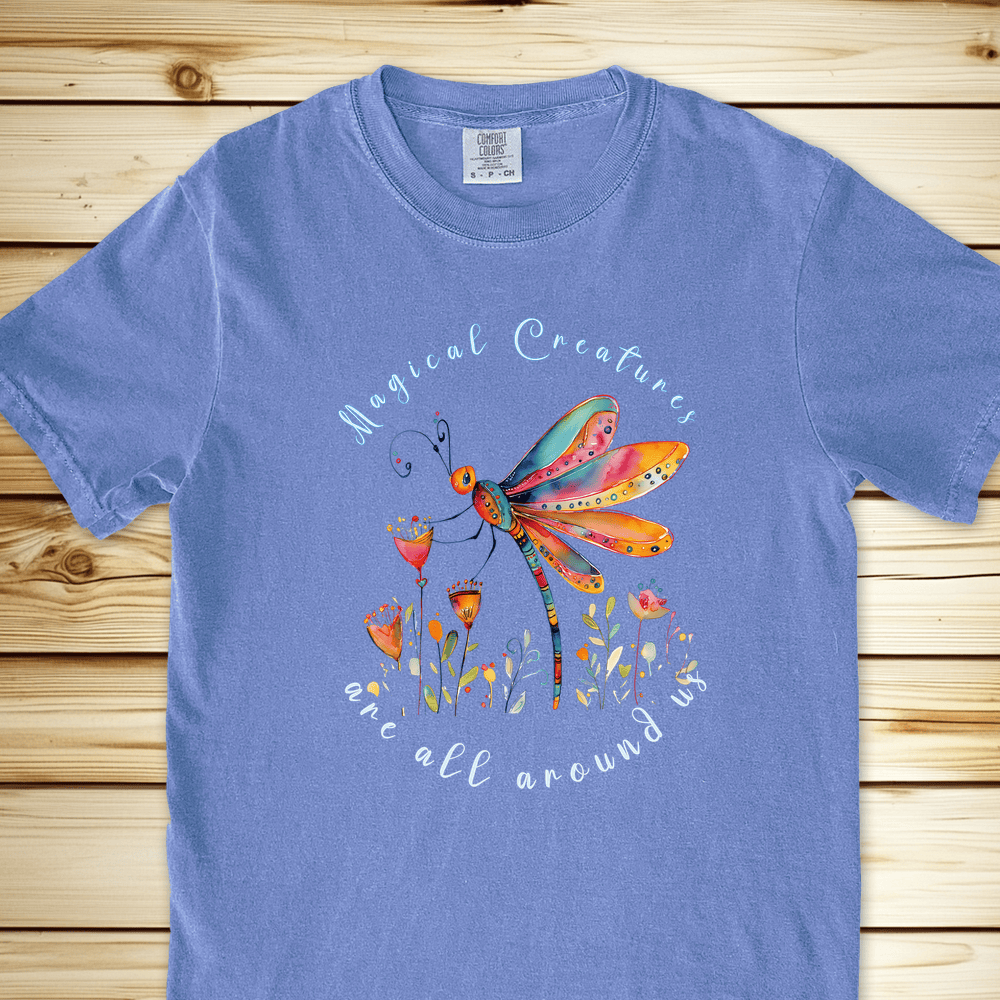 1935 Magical Dragonfly Relaxed Fit Tee - Blue Jean