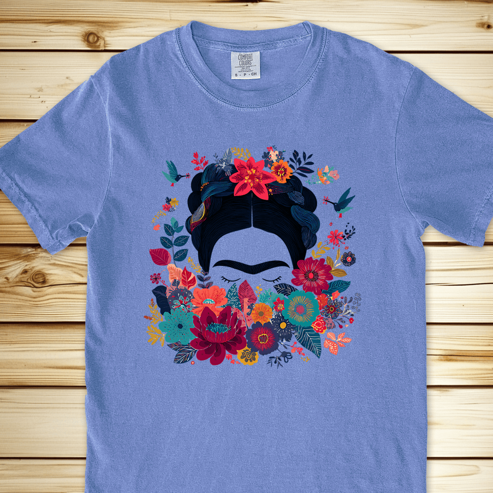 Frida Kahlo Be Wild Relaxed Fit Tee - Blue Jean
