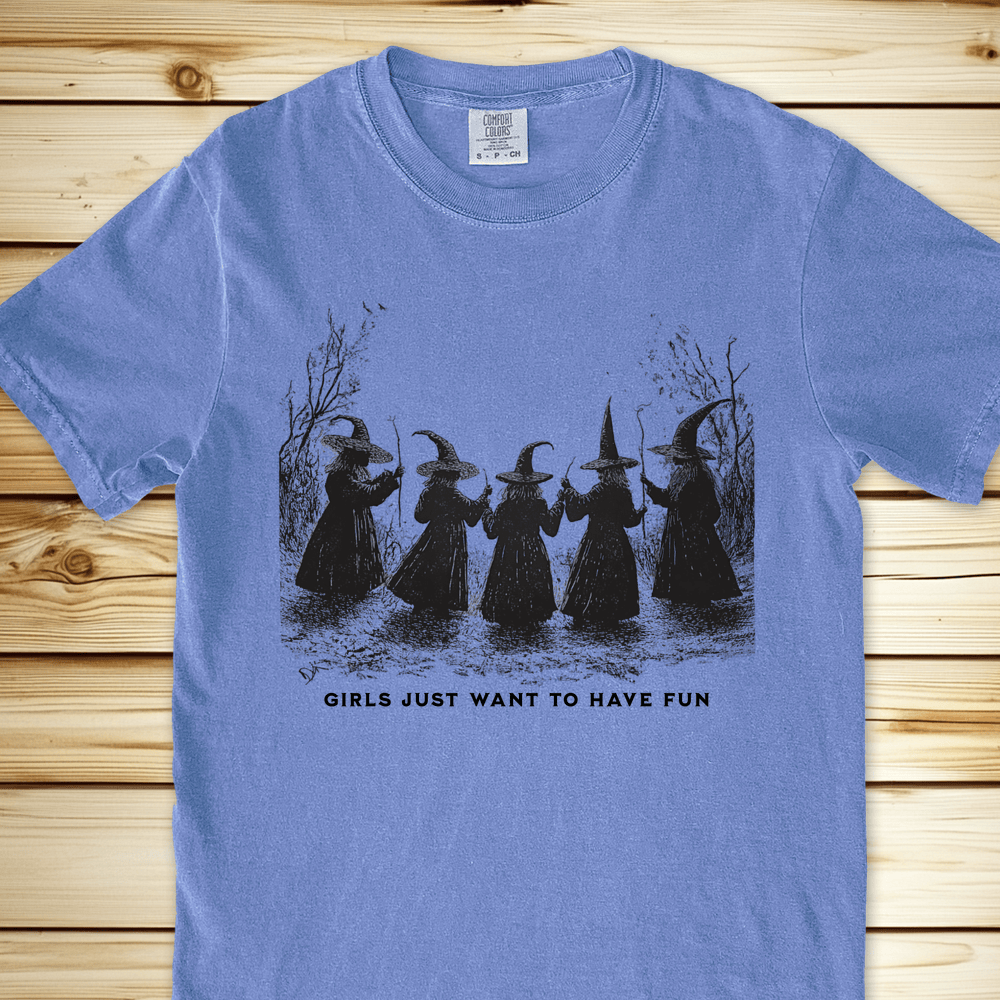 1647 Girls Just Want To Have Fun Relaxed Fit Tshirt - Blue Jean