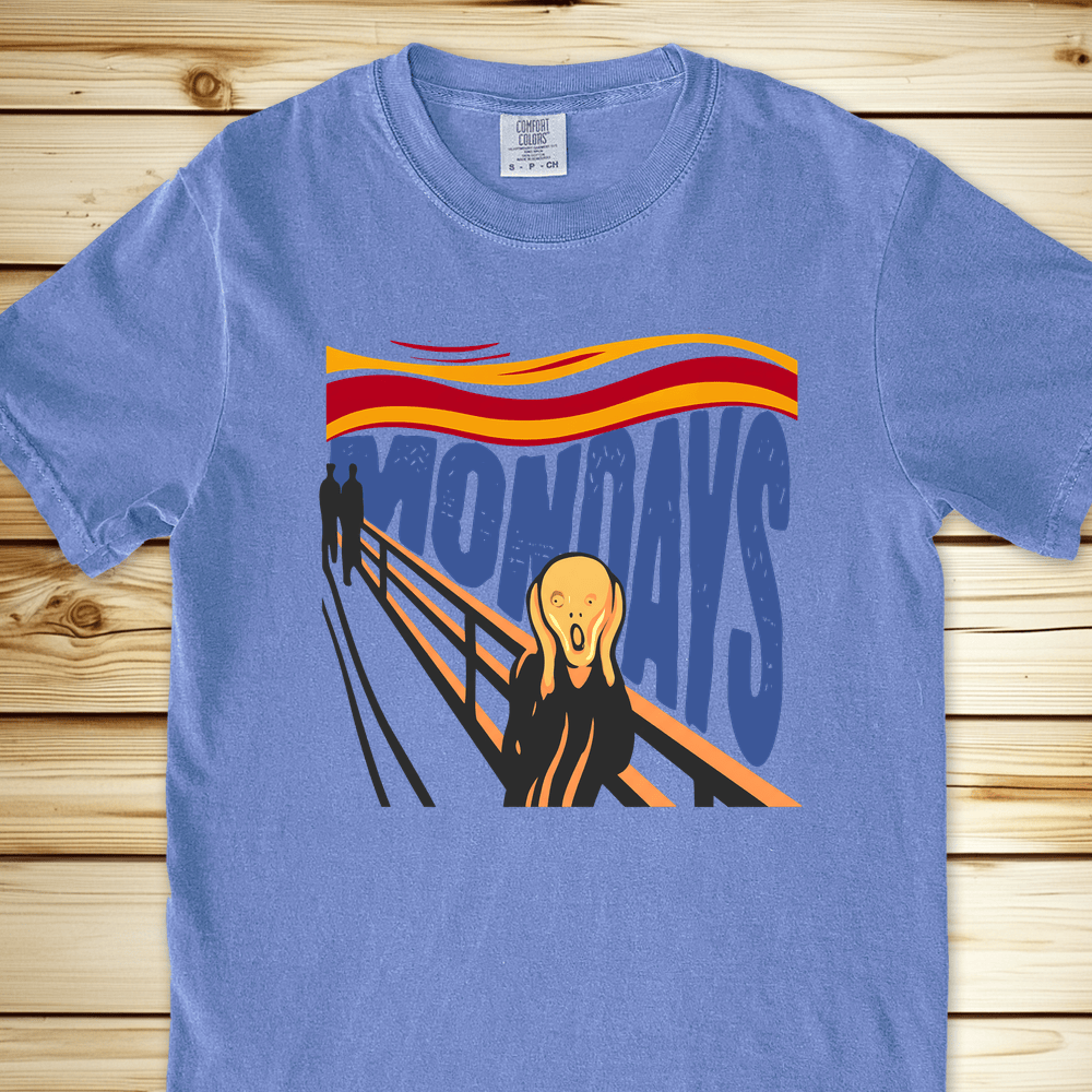 2317 Monday Scream Munchb Relaxed Fit Tee - Blue Jean