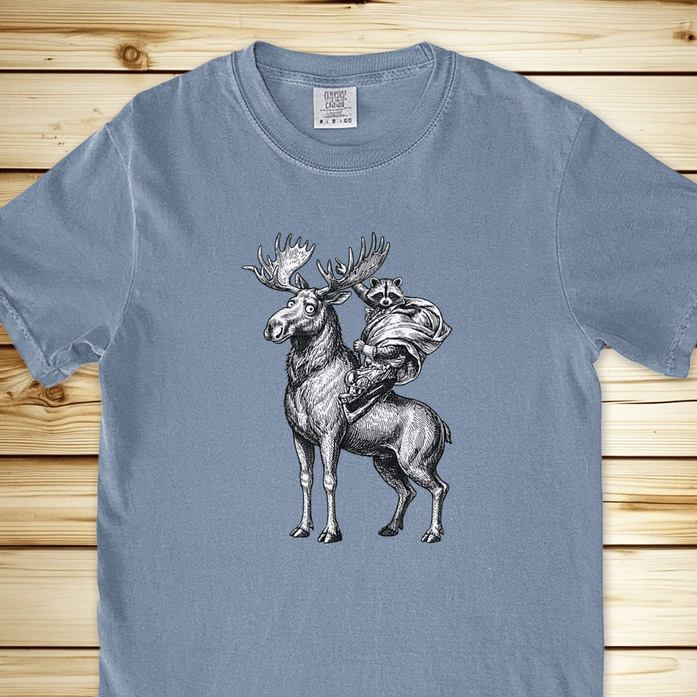 2319 Raccoon Napoleon Complex Relaxed Fit Tee - Blue Jean