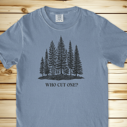 Who Cut One Trees Relaxed Fit Tee - Blue Jean