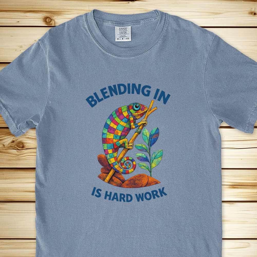 2323 Chameleon Blending Relaxed Fit Tee - Blue Jean