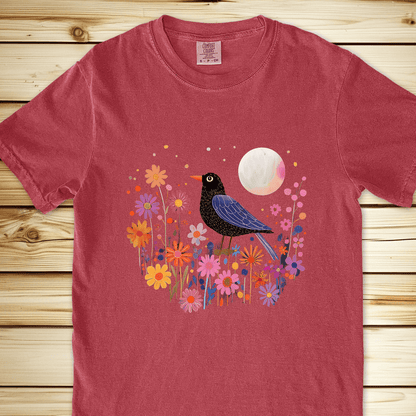 1989 Blackbird At Night Relaxed Fit Tee - Crimson