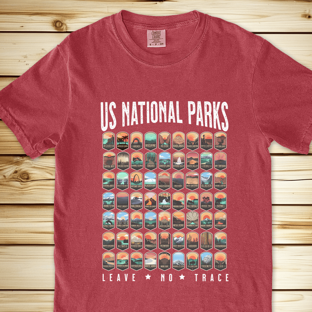 1749 National Parks Relaxed Fit Tee - Crimson