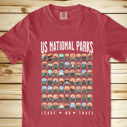 1749 National Parks Relaxed Fit Tee - Crimson