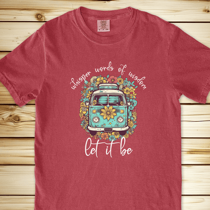 Whisper Words Of Wisdom Van Relaxed Fit Tee - Crimson