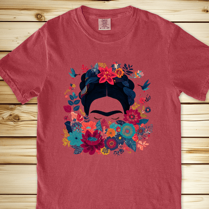 Frida Kahlo Be Wild Relaxed Fit Tee - Crimson