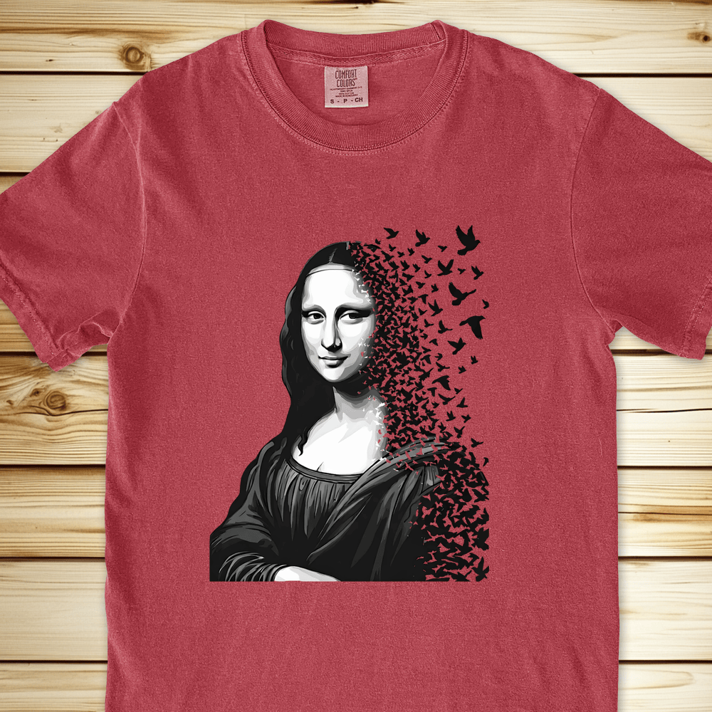 2311 Mona Lisa Smile Relaxed Fit Tee - Crimson
