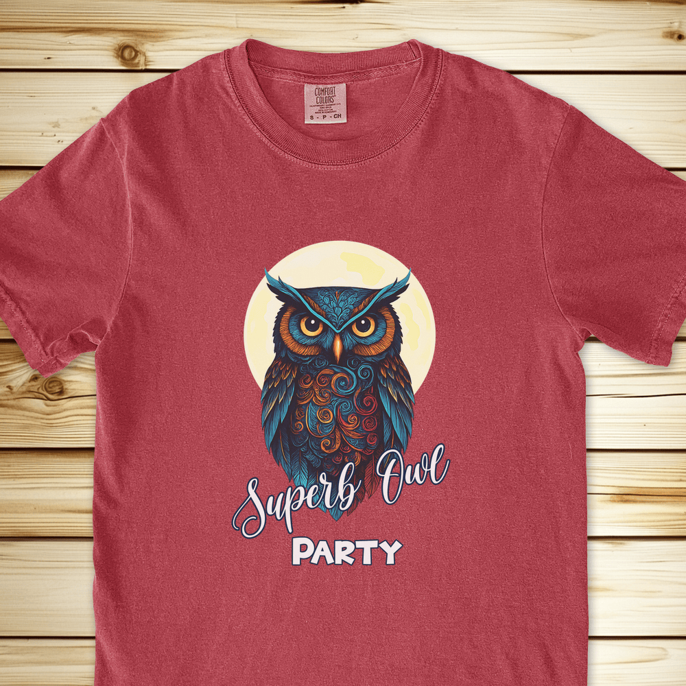 Superb Owl Party Relaxed Fit Tee - Crimson