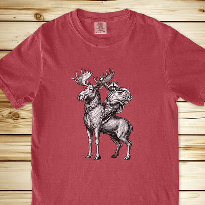 2319 Raccoon Napoleon Complex Relaxed Fit Tee - Crimson