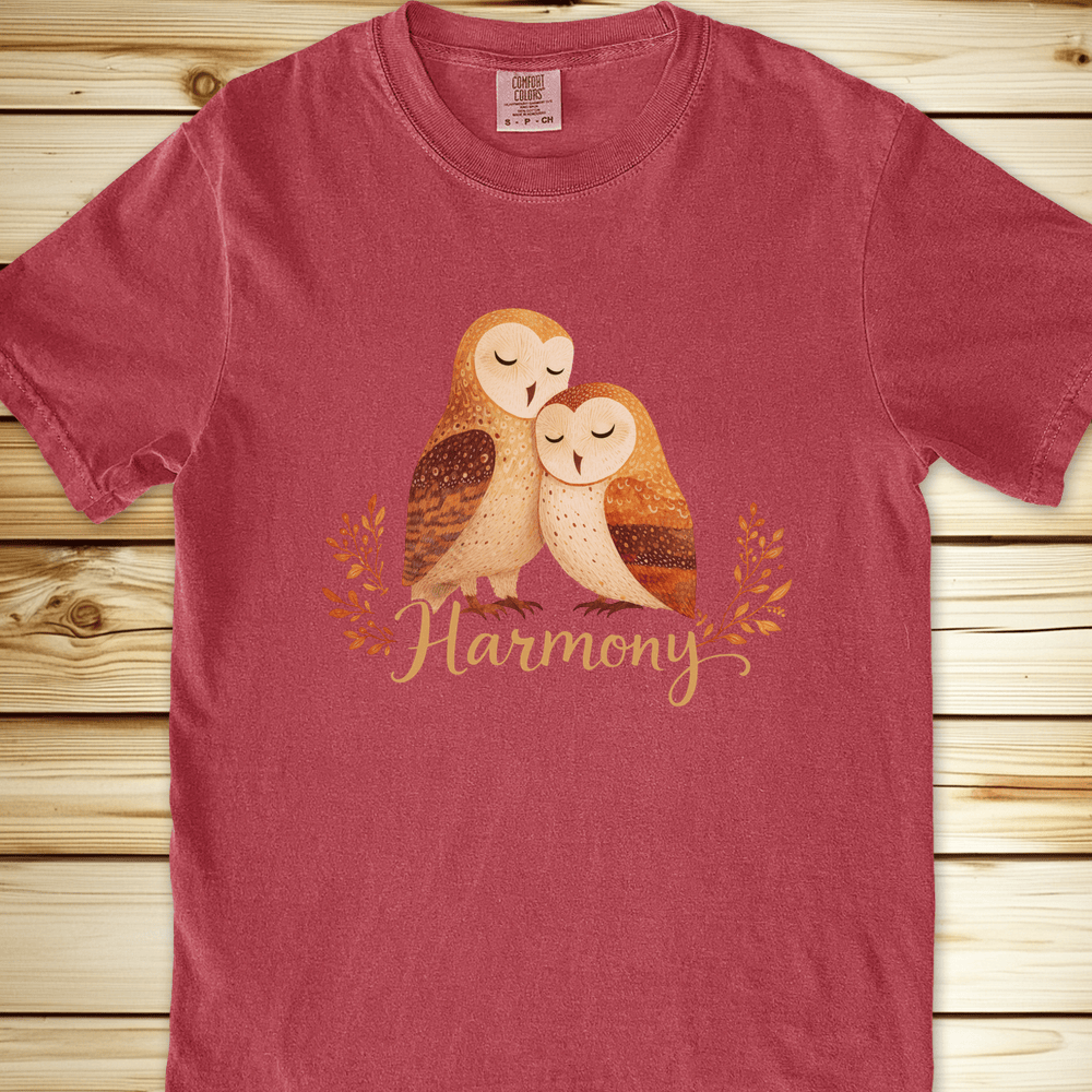 Owl Harmonya Relaxed Fit Tee - Crimson